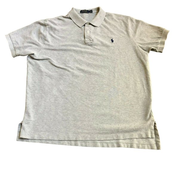 Polo Ralph Lauren Other - Polo by Ralph Lauren Men Short Sleeve 100% Cotton Polo Plain Gray, Size XL